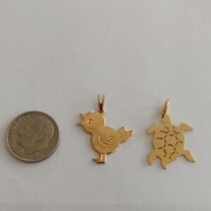 90s Goldbond Bird and Turtle Charms